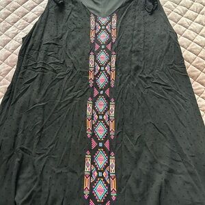Savanna Jane Black Dress with Vibrant Embroidery